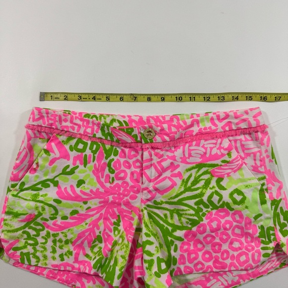 Lilly Pulitzer Adie Pink Sunset Home Slice Shorts Size 4 - Picture 7 of 7
